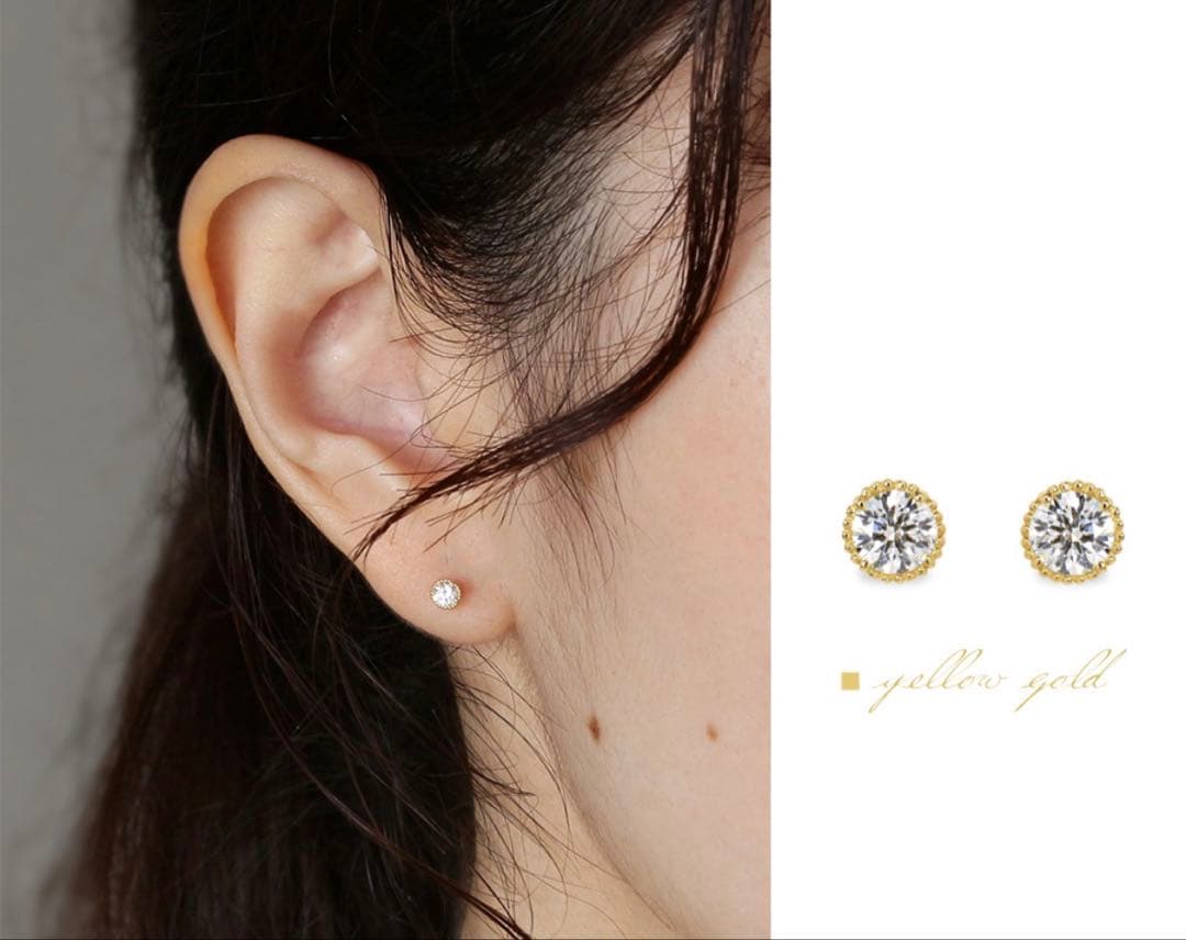 さ*奨様 K18ダイヤモンドピアス　MESANGES by Ginsa Rim/