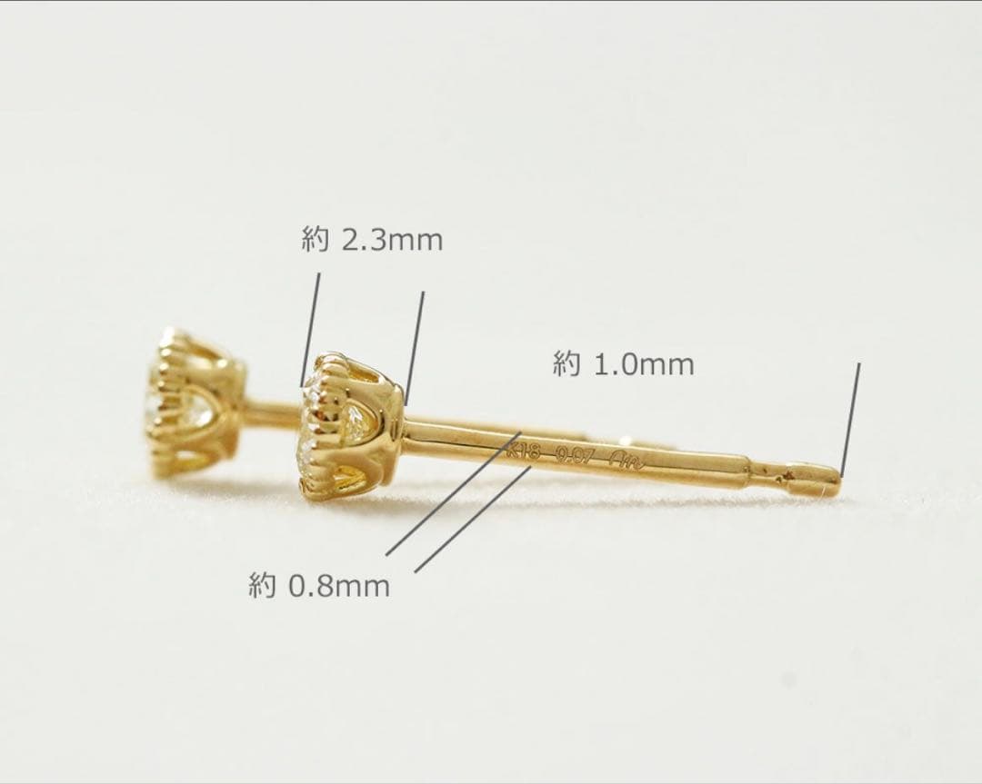 さ*奨様 K18ダイヤモンドピアス　MESANGES by Ginsa Rim/