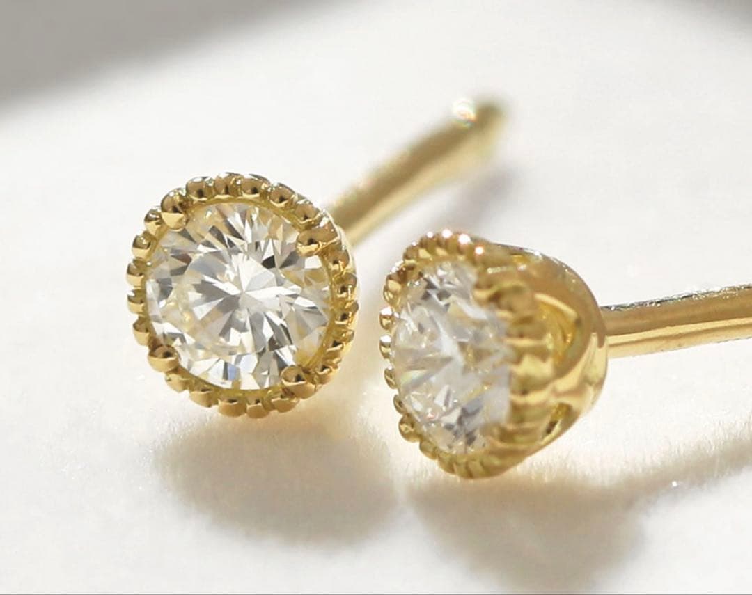 さ*奨様 K18ダイヤモンドピアス　MESANGES by Ginsa Rim/