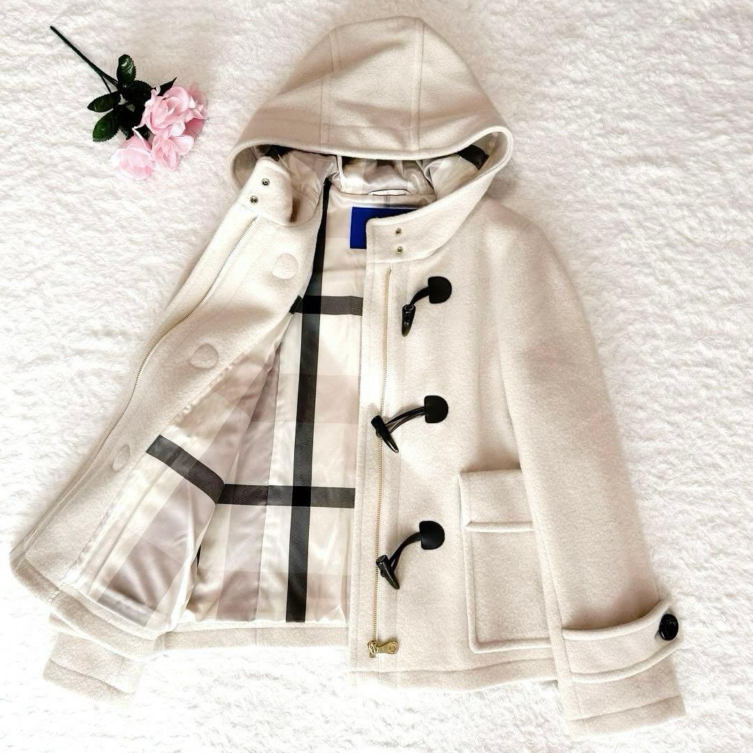 美品BLUE LABEL CRESTBRIDGEショートダッフルコート　チェック