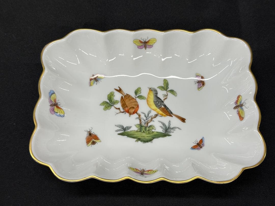 【美品】HEREND ヘレンド　ロスチャイルドバード　プレート　トレイ　ボウル
