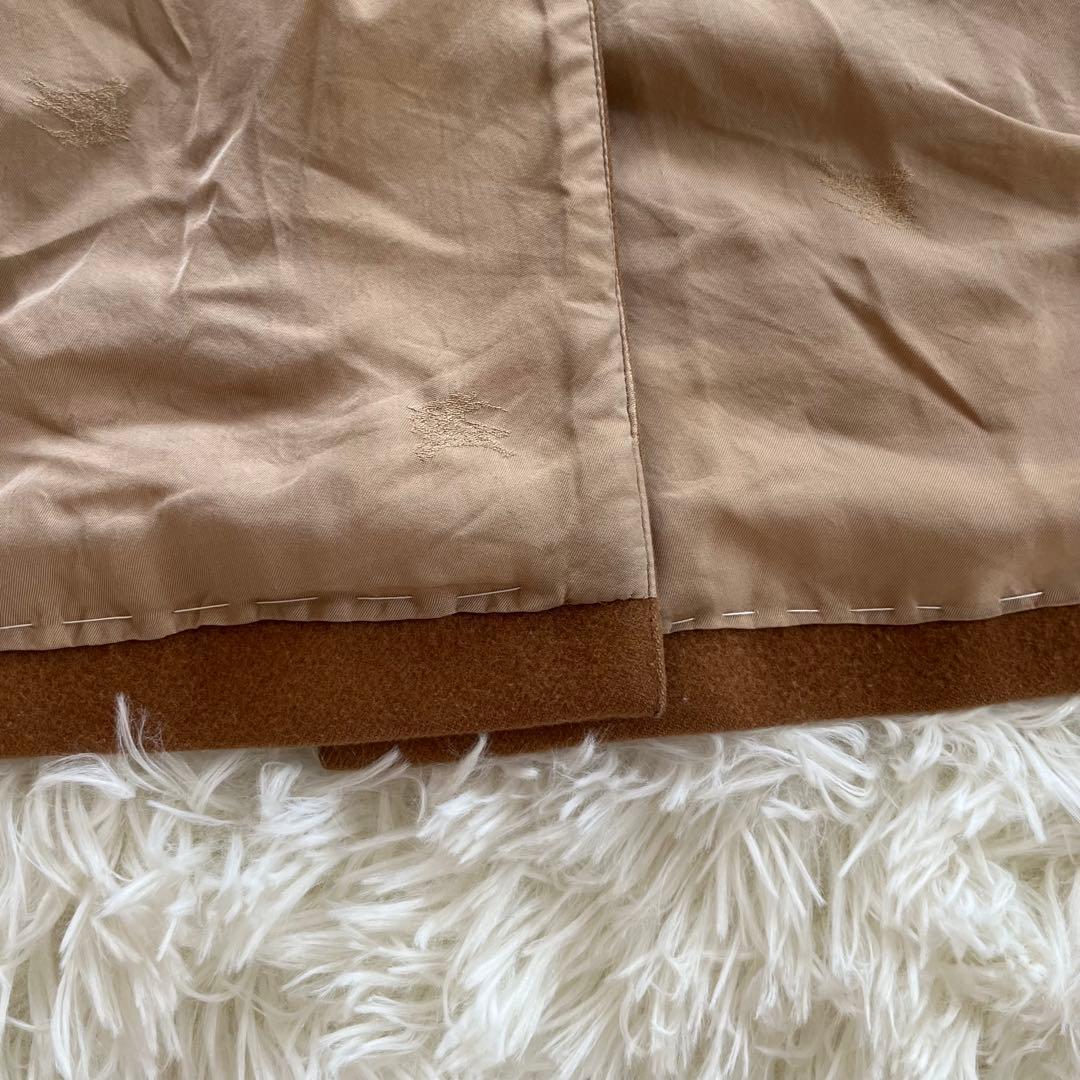 バーバリー　ステンカラーコート　ブラウン　カシミヤ　ウール　白タグ　ロングコート