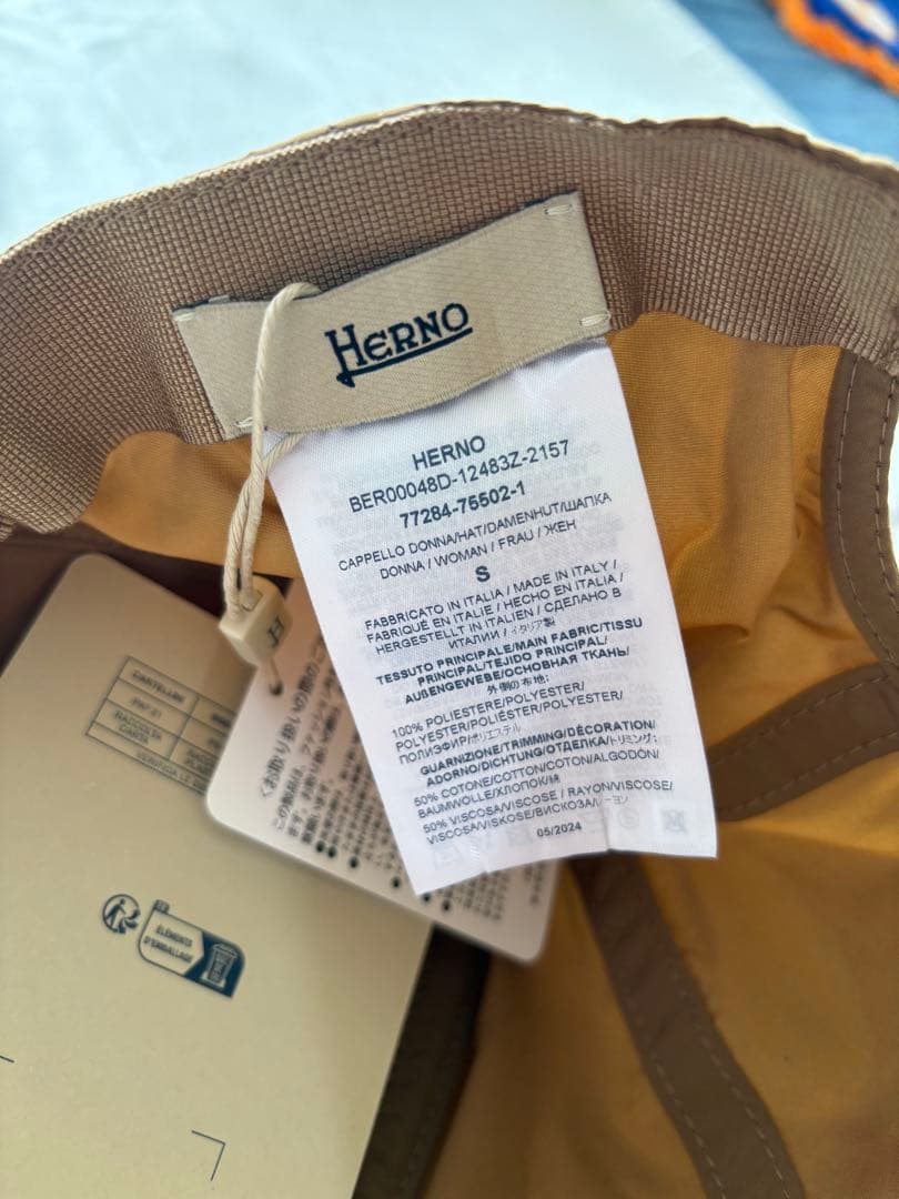 Herno ブラウン キャップ Sサイズ