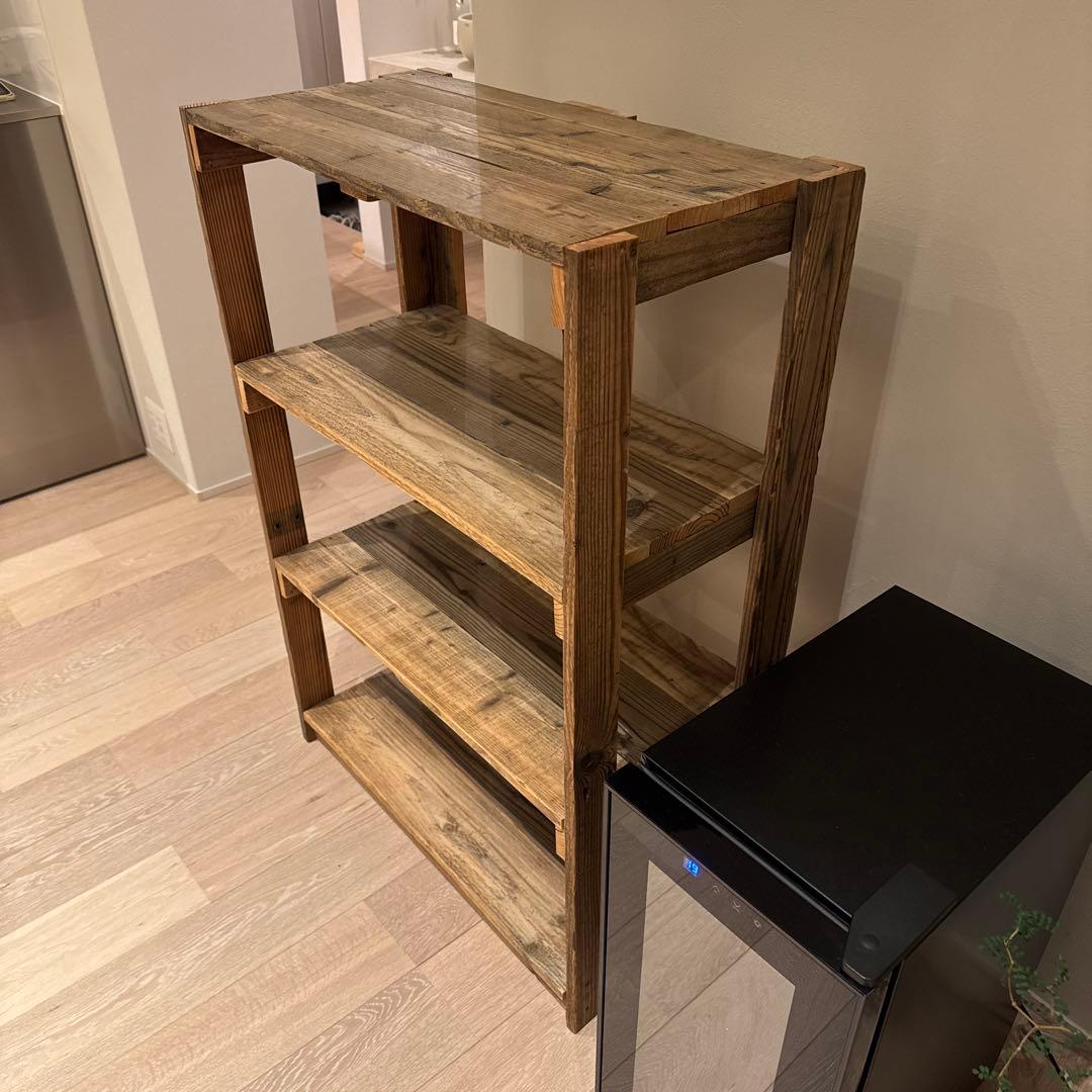 シェルフ 木製 棚 3段 オープンシェルフ 飾り棚 ハンドメイド家具
