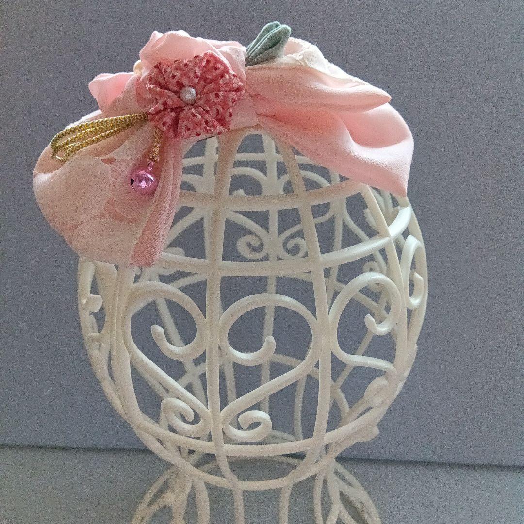 【七五三No.40】レースりぼん（淡桃☓レース）