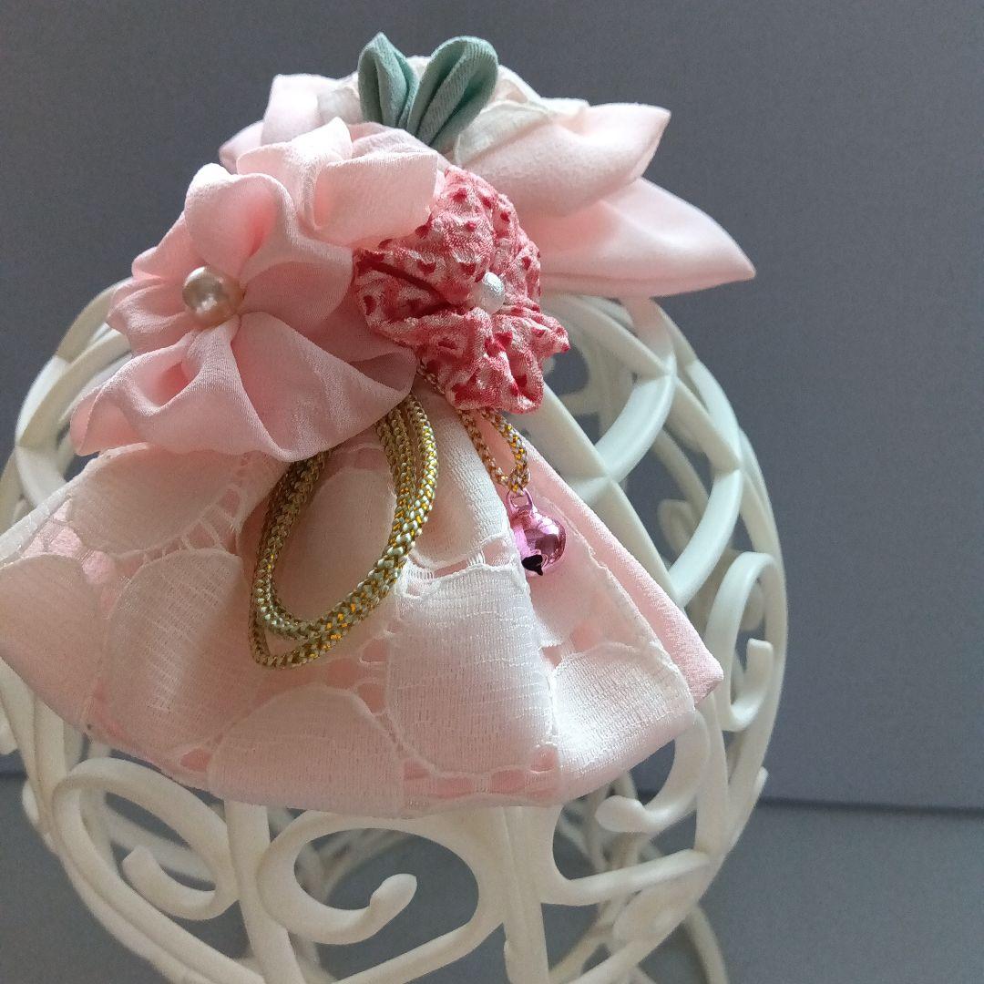 【七五三No.40】レースりぼん（淡桃☓レース）