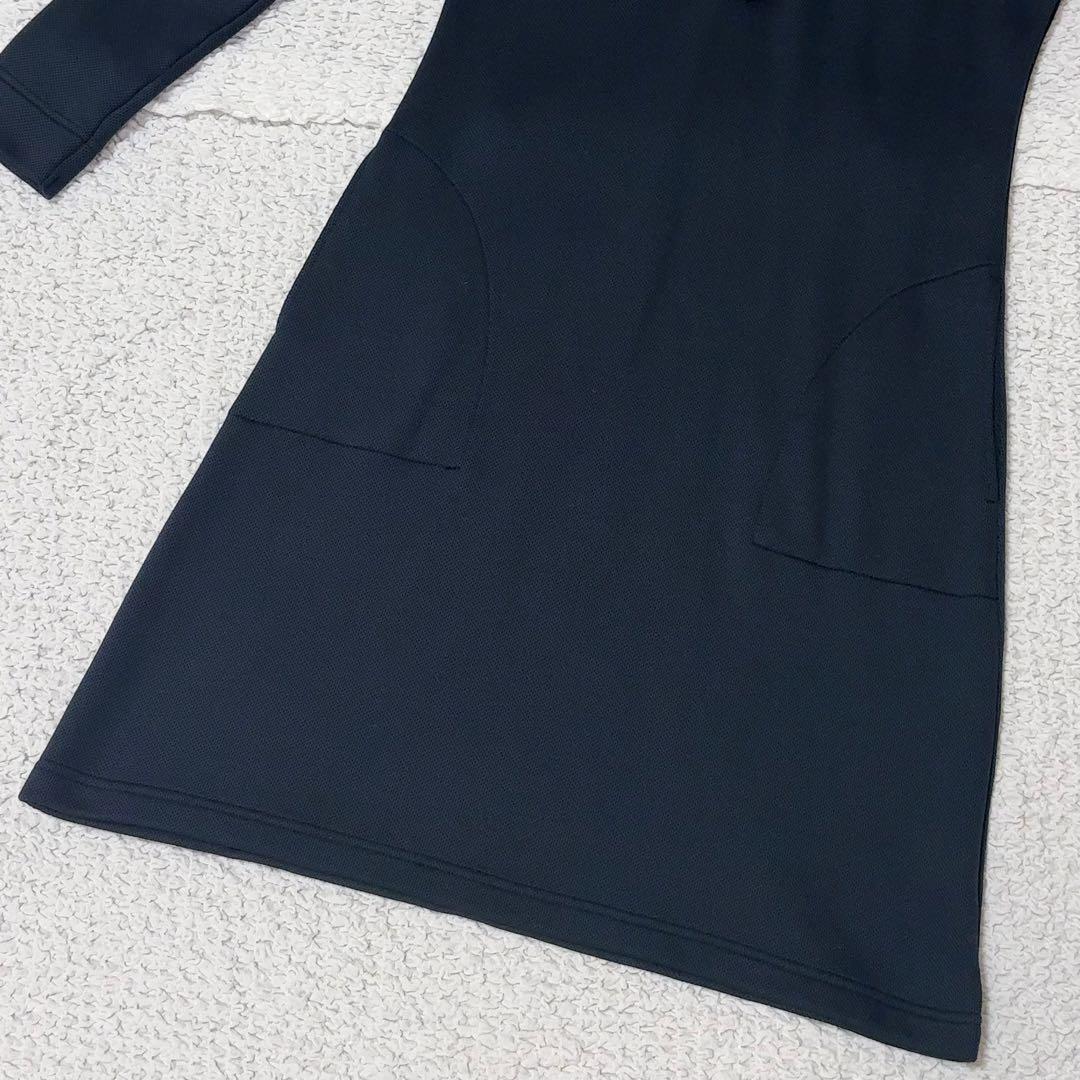 バーバリー ゴルフ ノバチェック ポロワンピース ゴルフウェア ネイビー M 紺