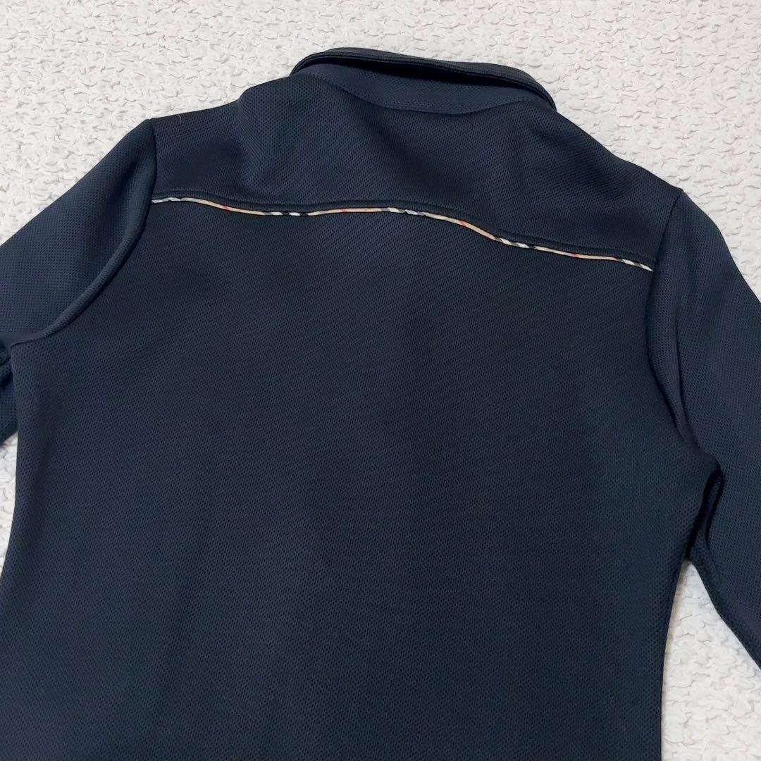 バーバリー ゴルフ ノバチェック ポロワンピース ゴルフウェア ネイビー M 紺