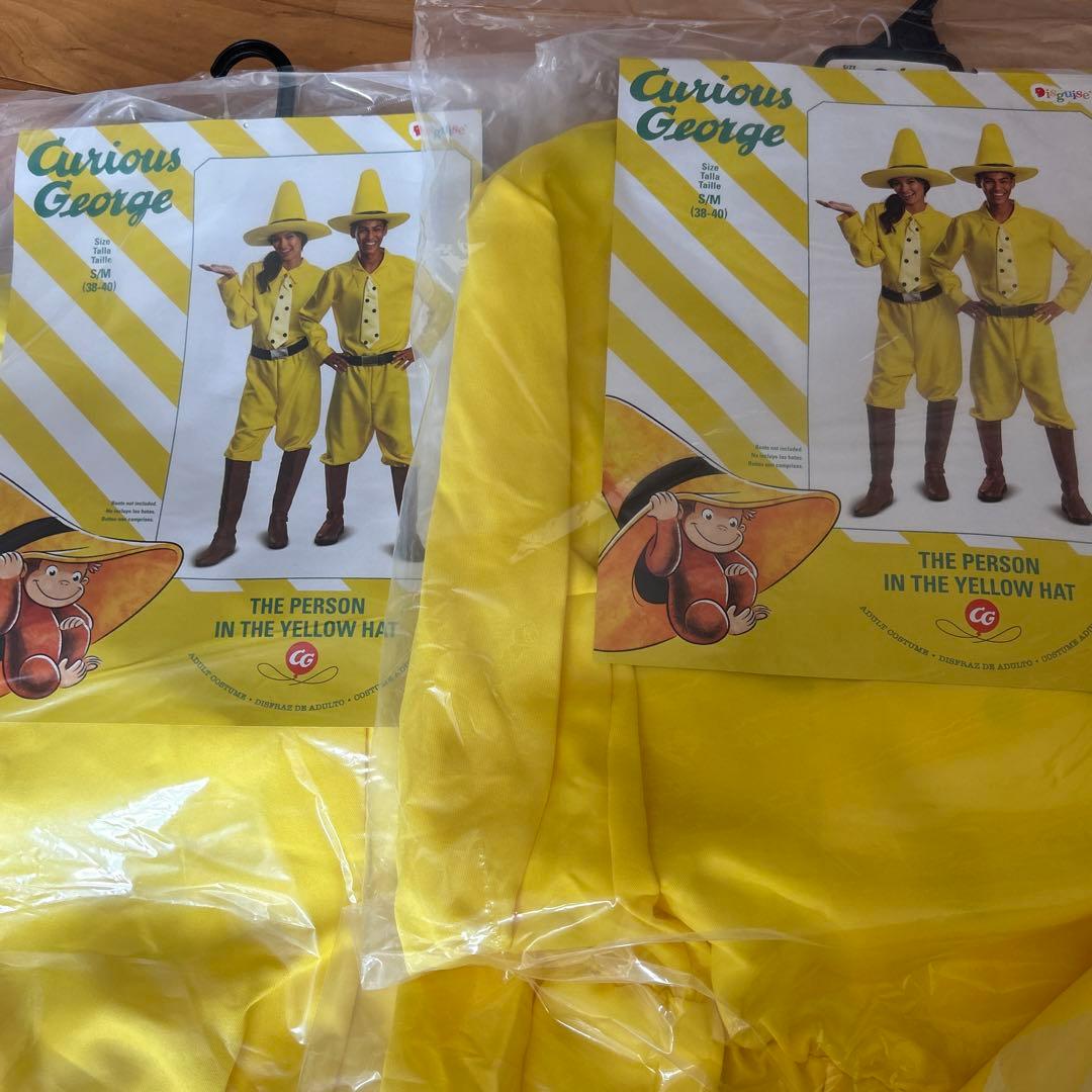 大人夫婦友達ハロウィンhelloweenおさるのジョージ(黄色帽子のおじさん)