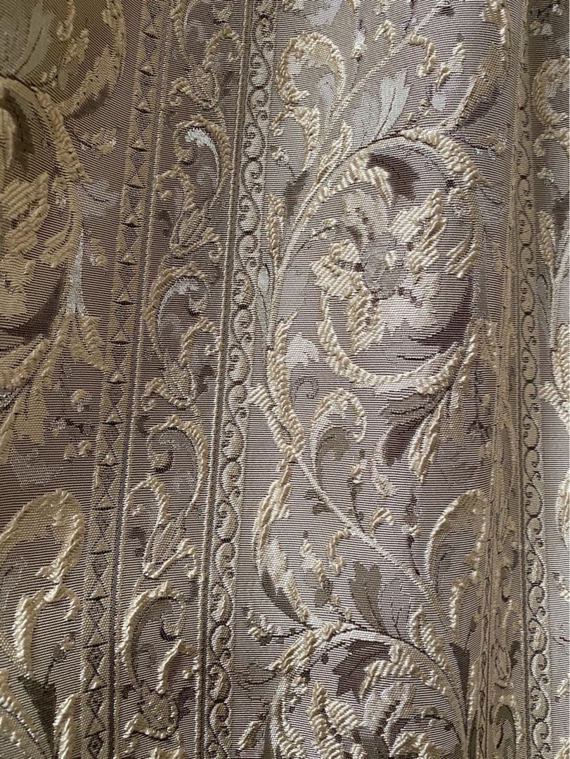 カーテン ダマスク柄180cm 105cm 2枚セット インテリア アンティーク