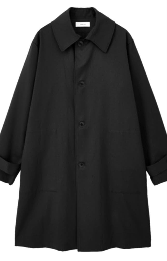 【美品】marka ウール ステンカラーコート ブラック 2