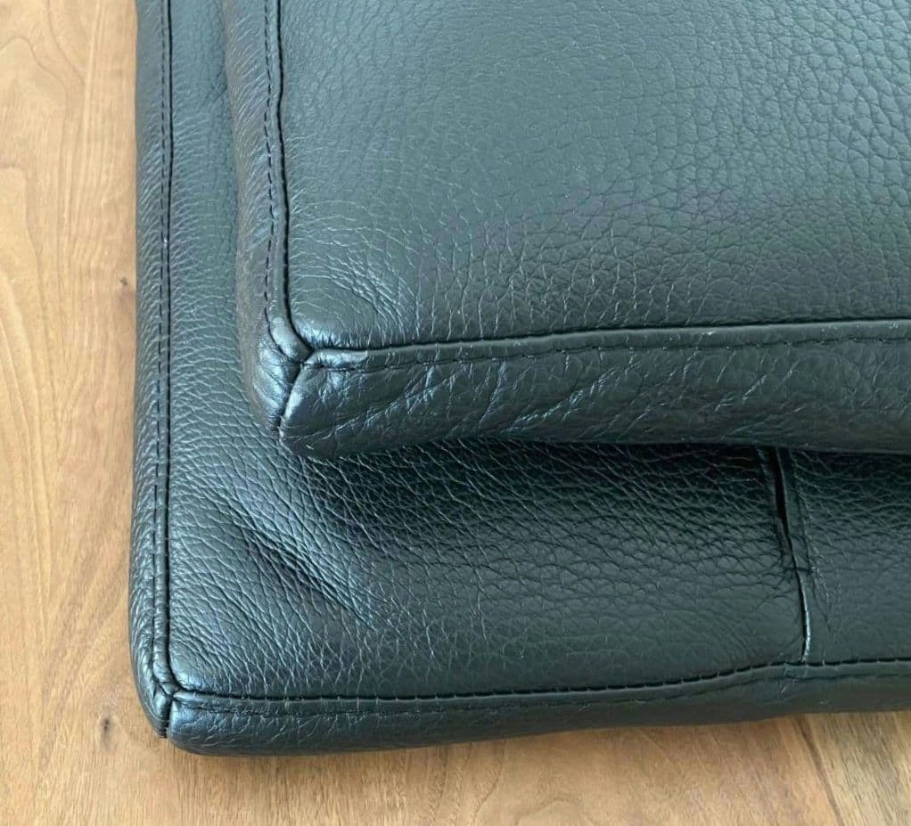 レザークッション 本革 2個セット 大塚家具 IDC 黒