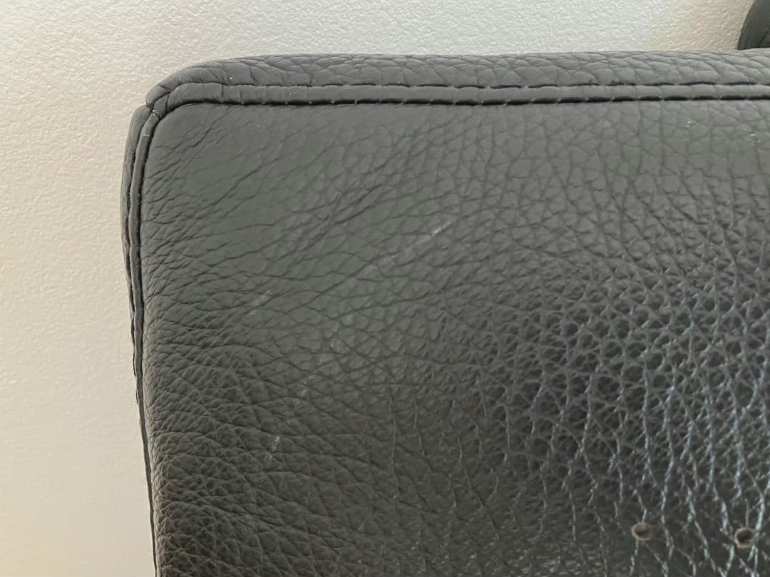 レザークッション 本革 2個セット 大塚家具 IDC 黒