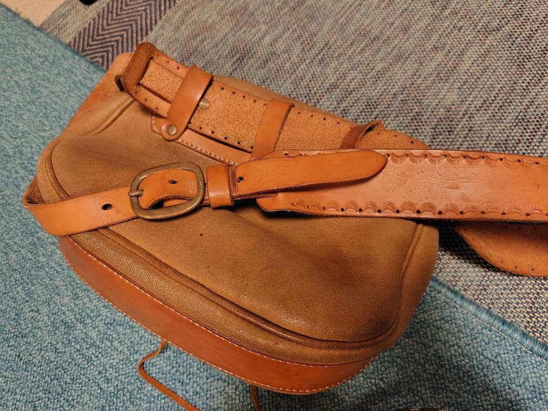 LuckyJohnラッキージョン エルクスキンバッグウエストバック コンチョ付