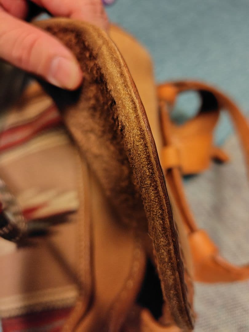 LuckyJohnラッキージョン エルクスキンバッグウエストバック コンチョ付