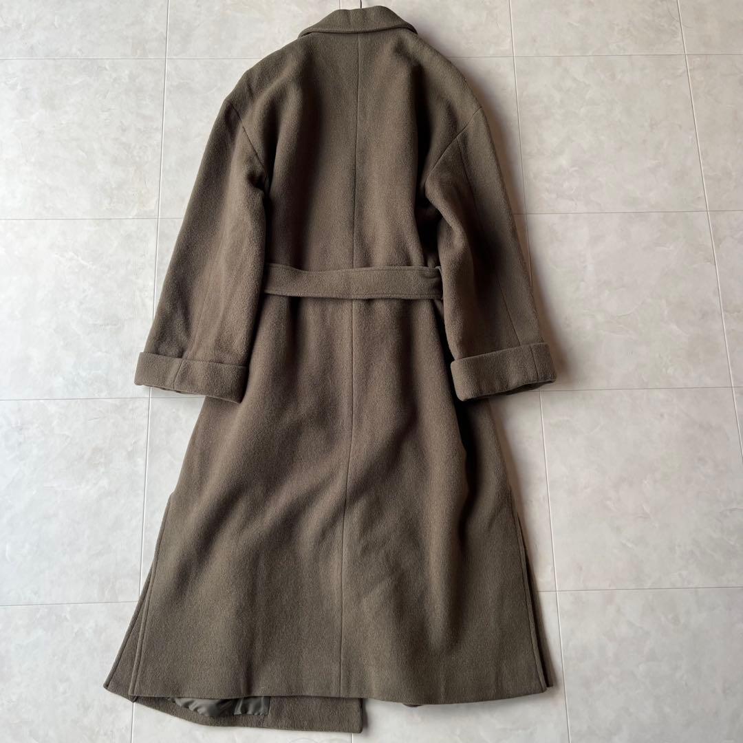 SHIPS Colors シップス カラーズ ウール ベルテッドコート グレーM