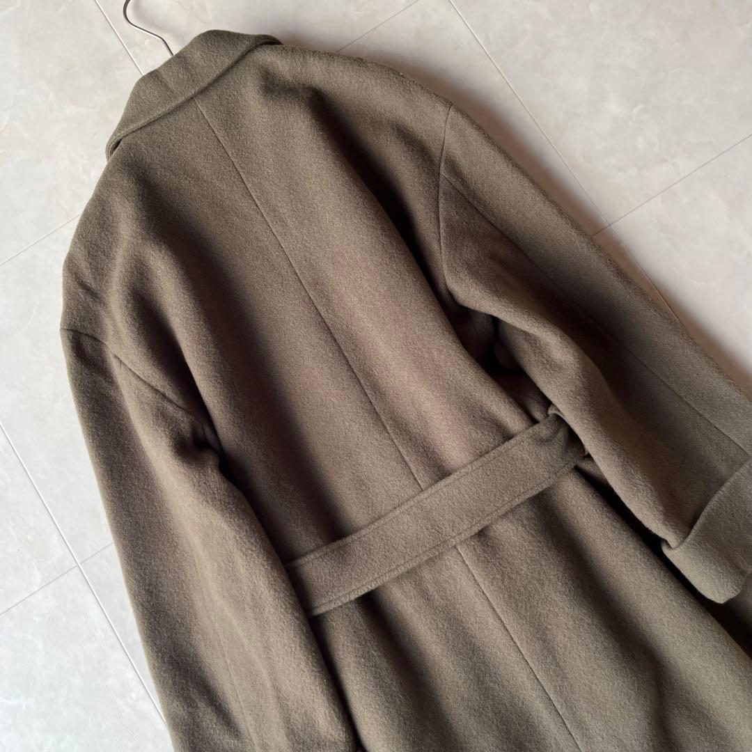 SHIPS Colors シップス カラーズ ウール ベルテッドコート グレーM