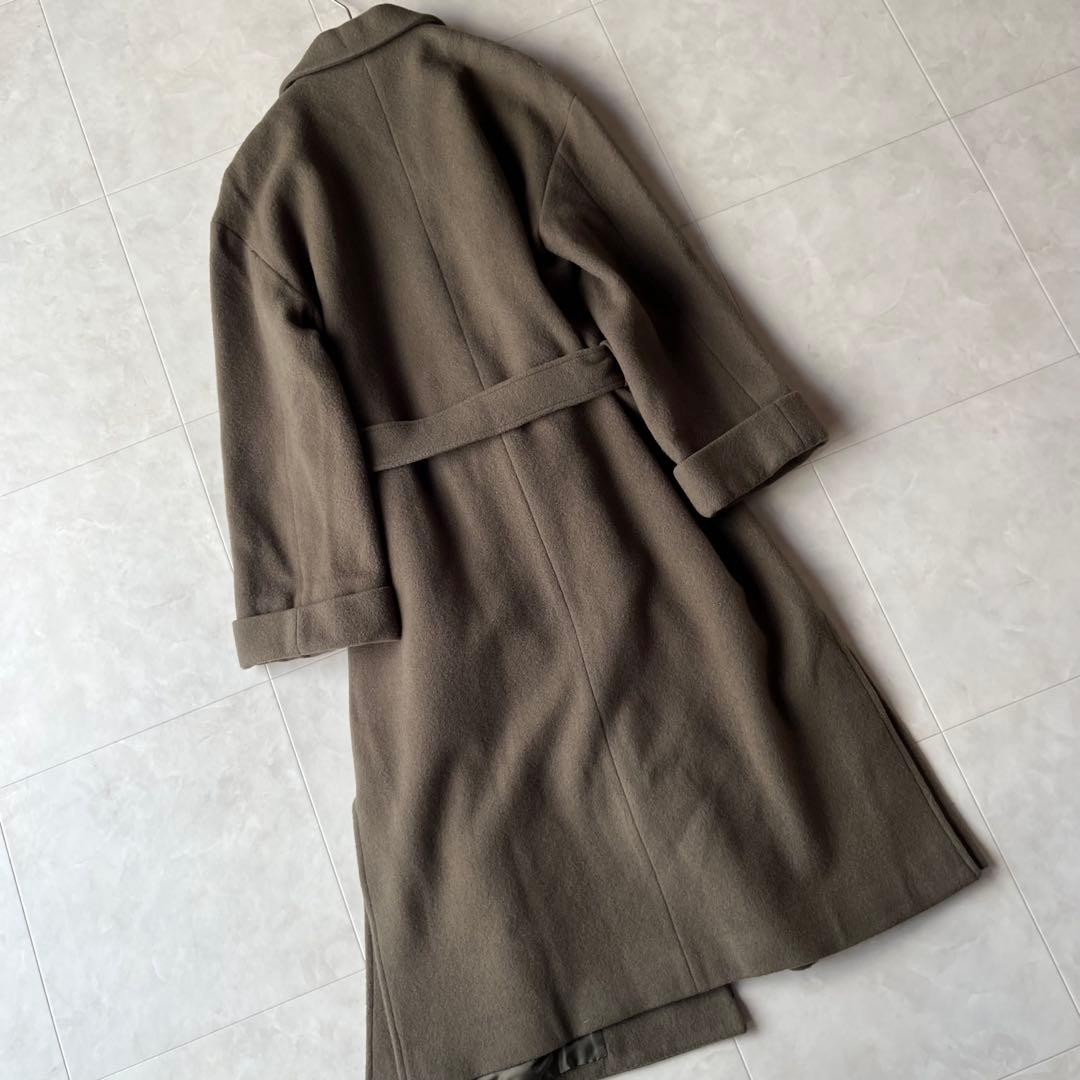 SHIPS Colors シップス カラーズ ウール ベルテッドコート グレーM