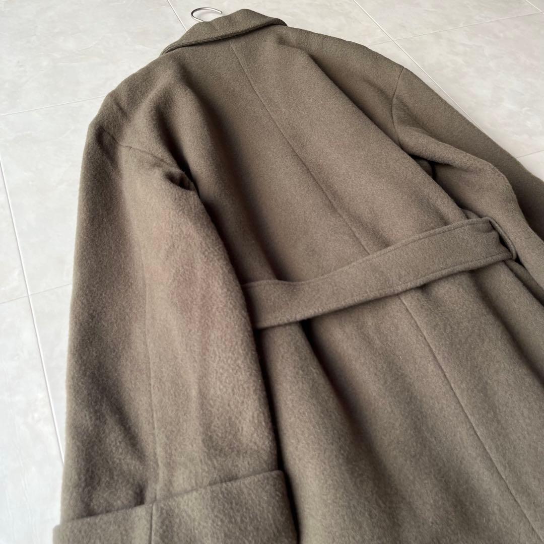 SHIPS Colors シップス カラーズ ウール ベルテッドコート グレーM