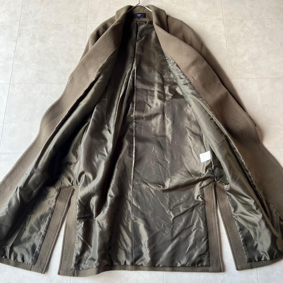 SHIPS Colors シップス カラーズ ウール ベルテッドコート グレーM