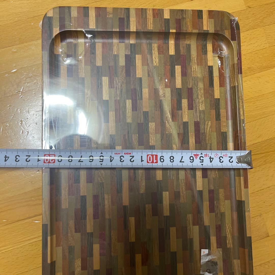 寄木細工 箱根細工 お盆 トレイ 大皿 角盆 無垢 天然木 工芸品