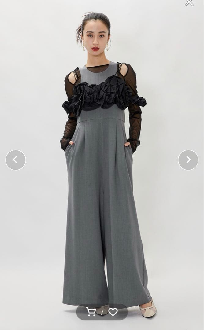 ANDRESD ruffled bustier pants ドレス