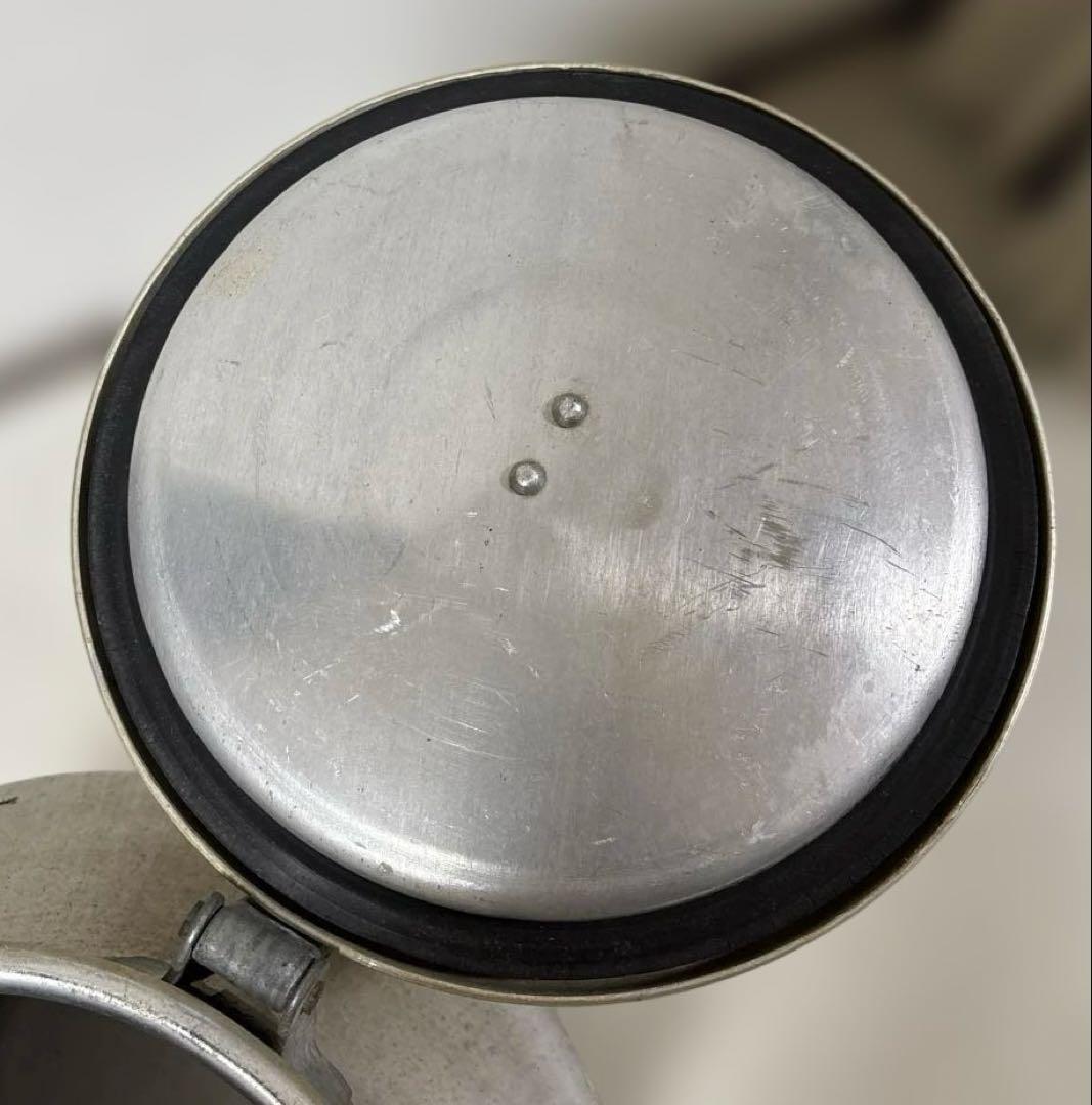 昭和レトロ アルミ製ミルク缶 アンティーク 古道具 米びつ