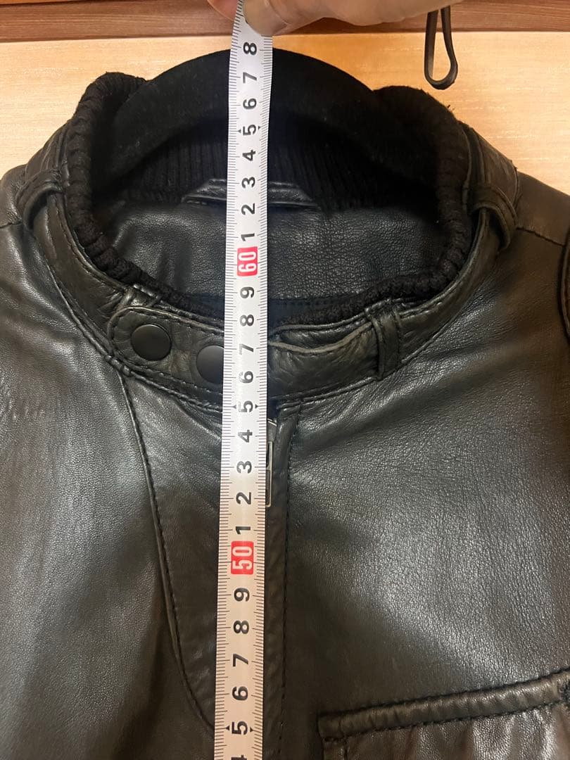 DIESEL レザーシングルライダースジャケット　古着