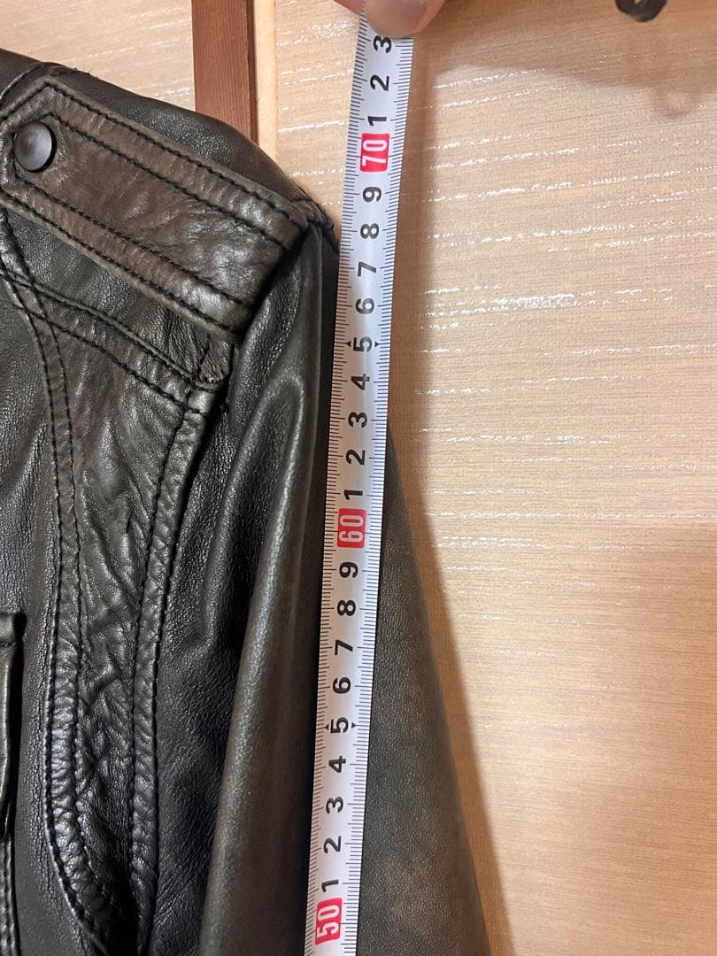 DIESEL レザーシングルライダースジャケット　古着