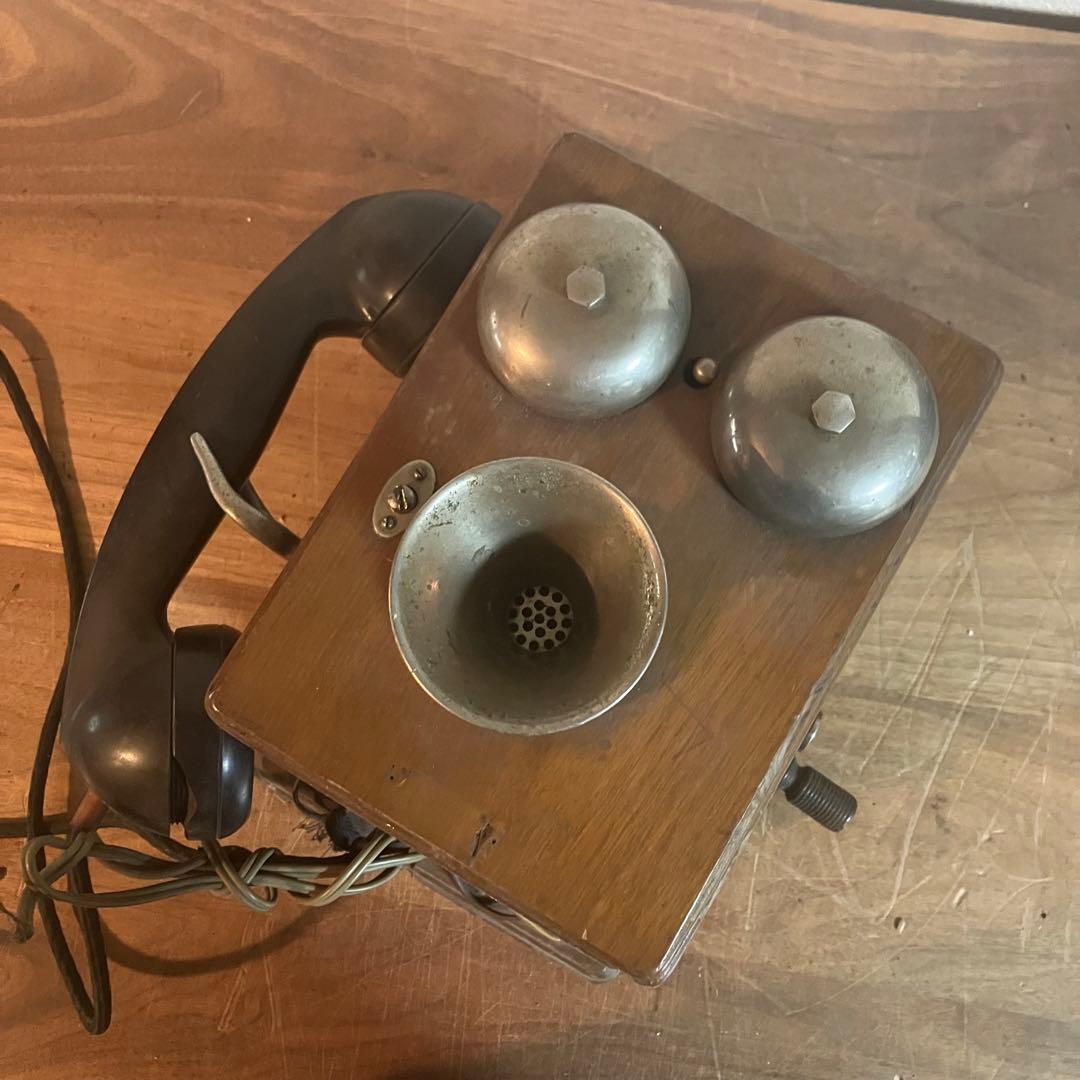 昭和レトロ デルビル電話機 手回し電話機 アンティーク ヴィンテージ ジャンク