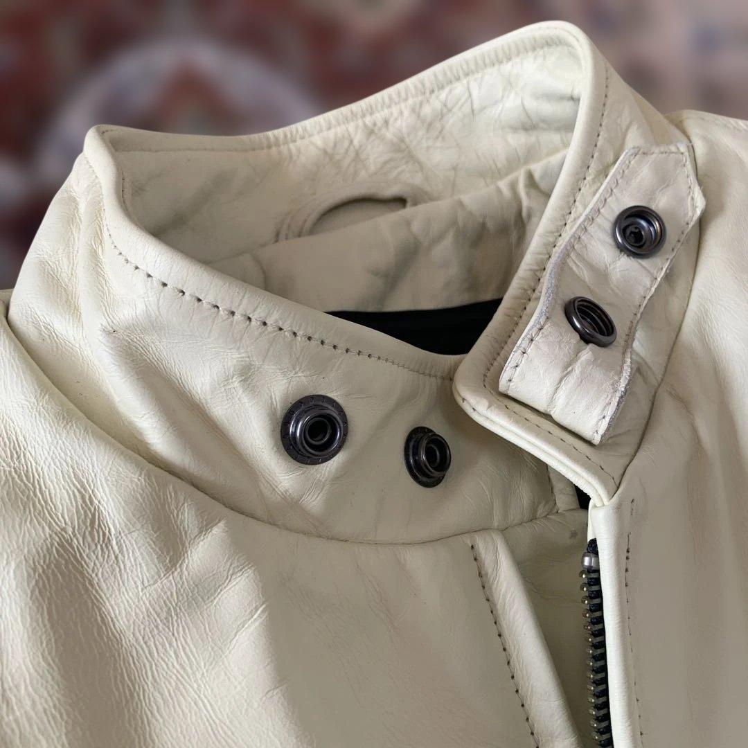 極美品　リューグー　馬革 シングルライダースジャケット　ライナー付き