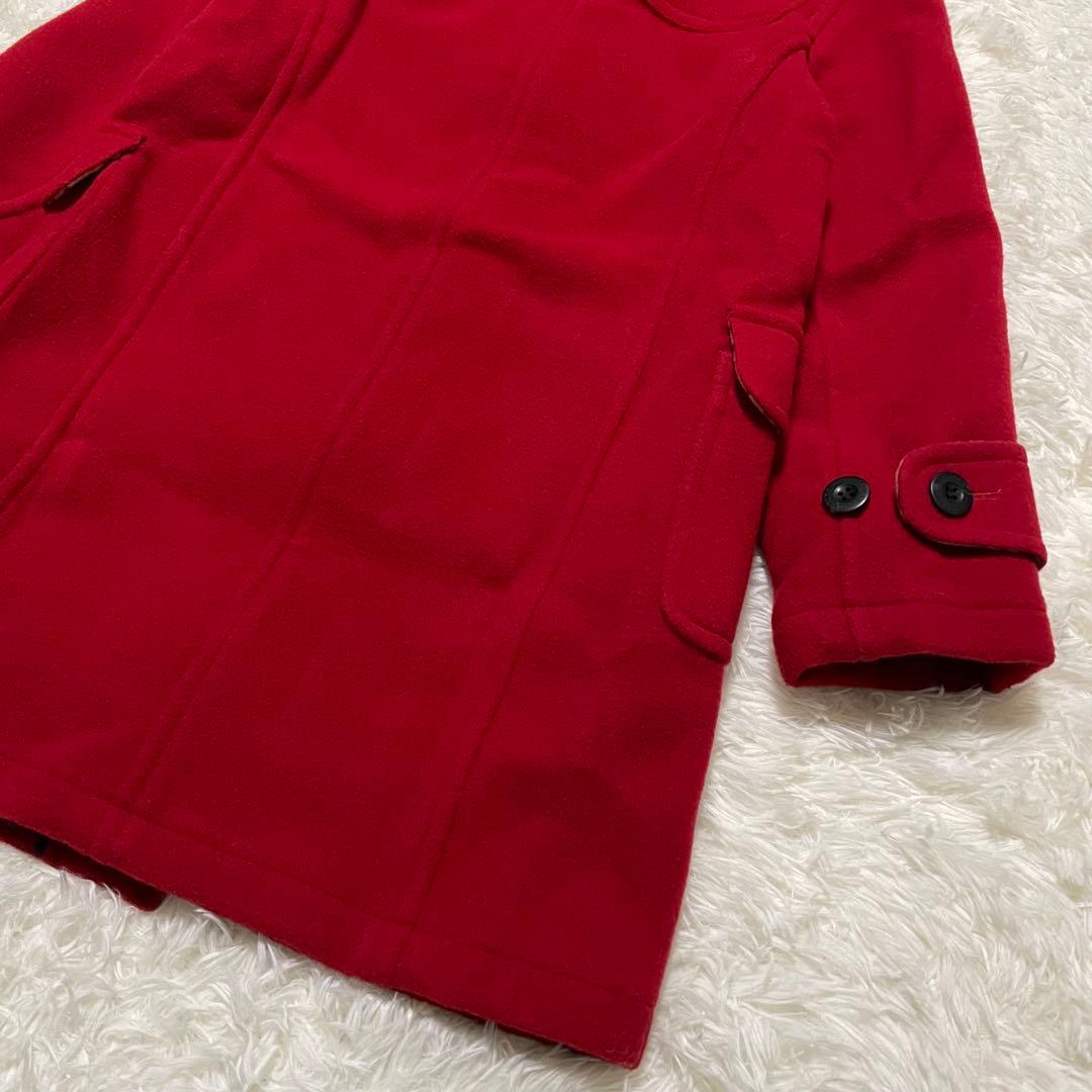未使用　バーバリーロンドン　ノバチェック　ダッフルコート　デッドストック　赤