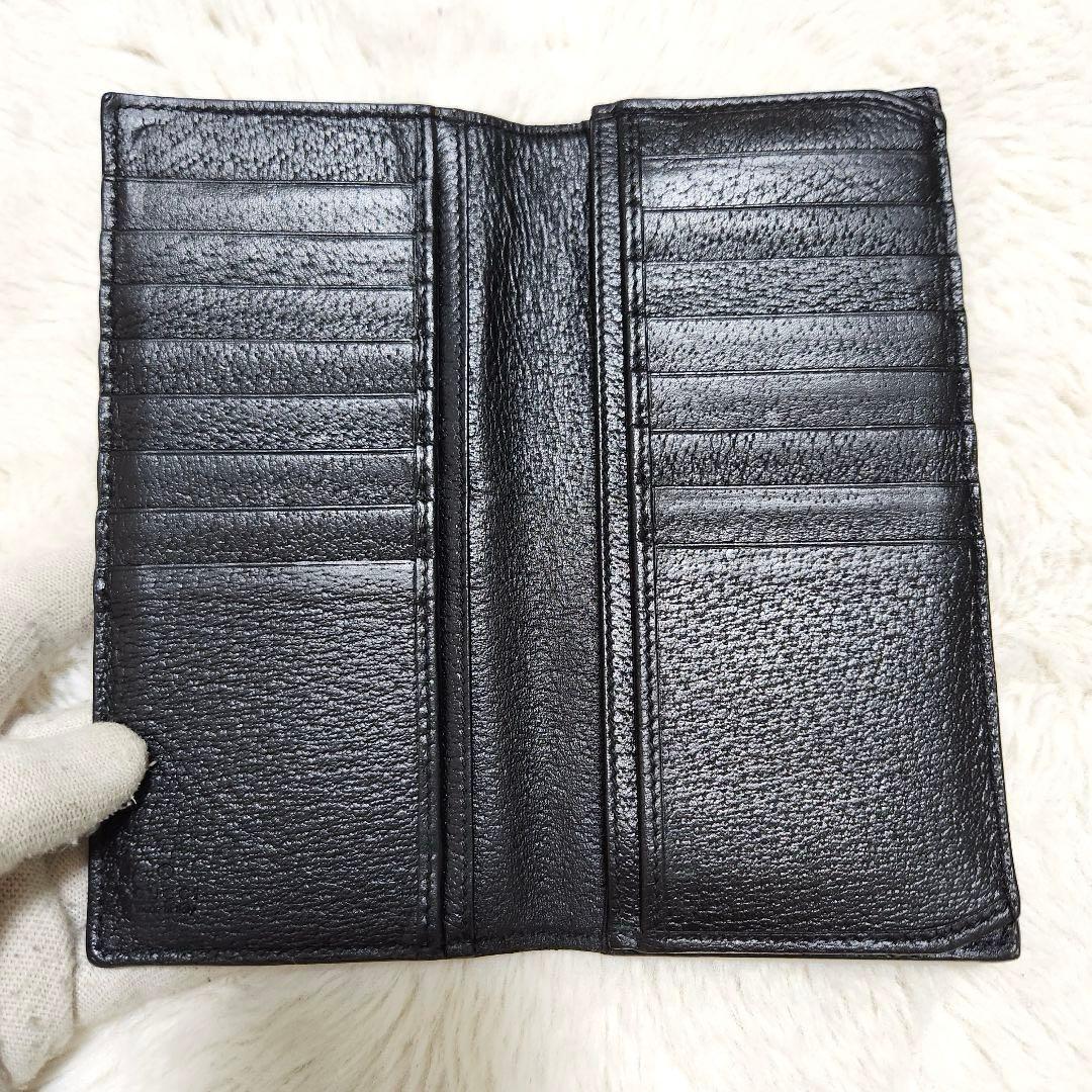✨極美品✨グッチ　長財布　二つ折り　小銭入れ　マーモント　ブラック　レザー　黒