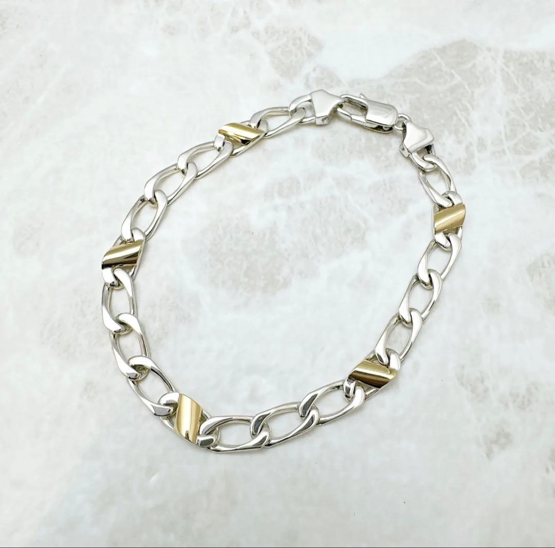 Tiffany＆Co. コンビ シルバー ゴールド ブレスレット 約19cm
