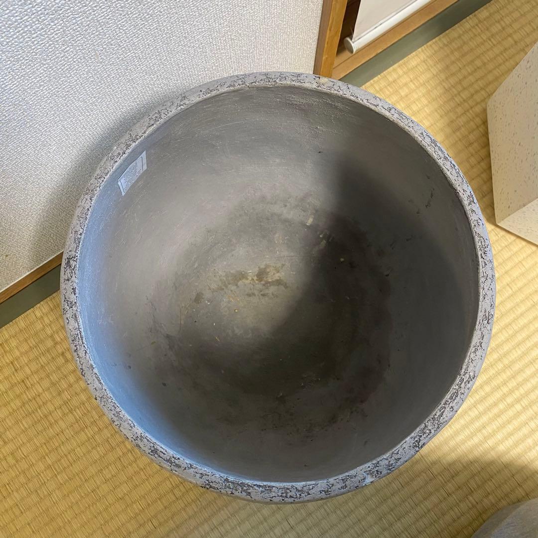 ① Actus stem 鉢カバー Eco Stone 8号用鉢 グレー