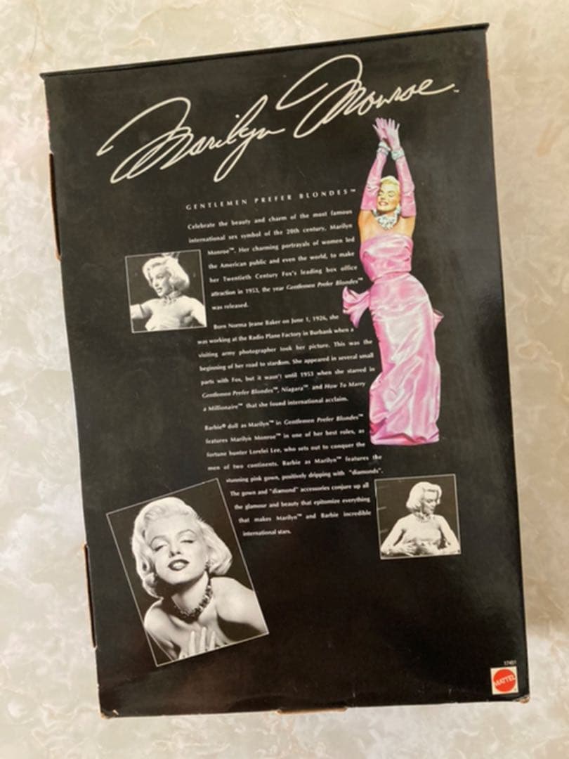 バービー マリリン カスタマイズドフェイスペイント&紳士は金髪がお好きのドレス