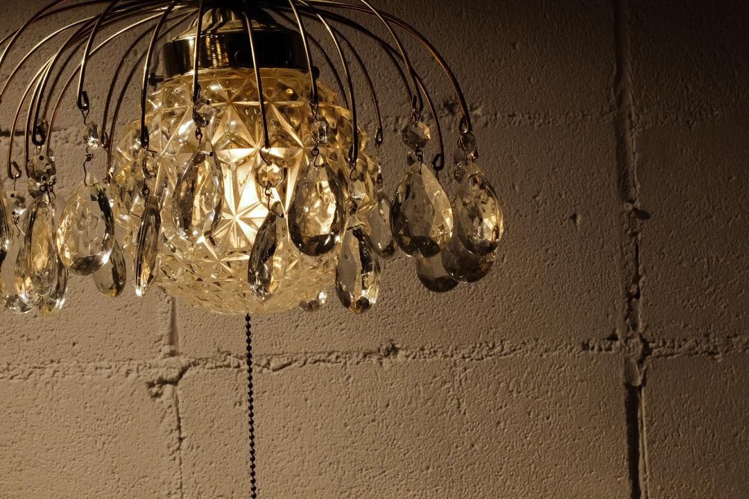 シーリングライト・天井照明 70s Crystal chandelier