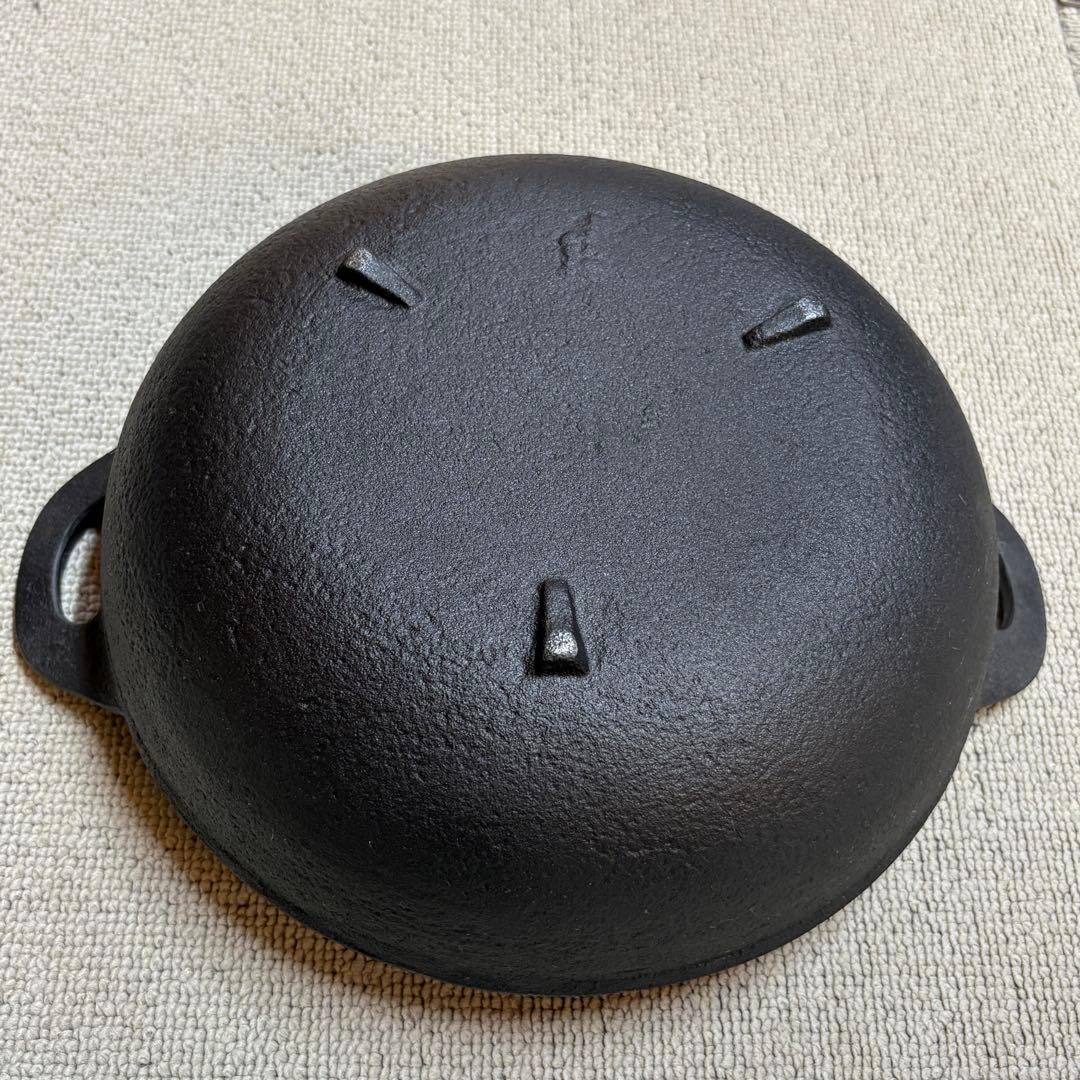 美品 久慈砂鉄鉄器　天ぷら鍋　24cm