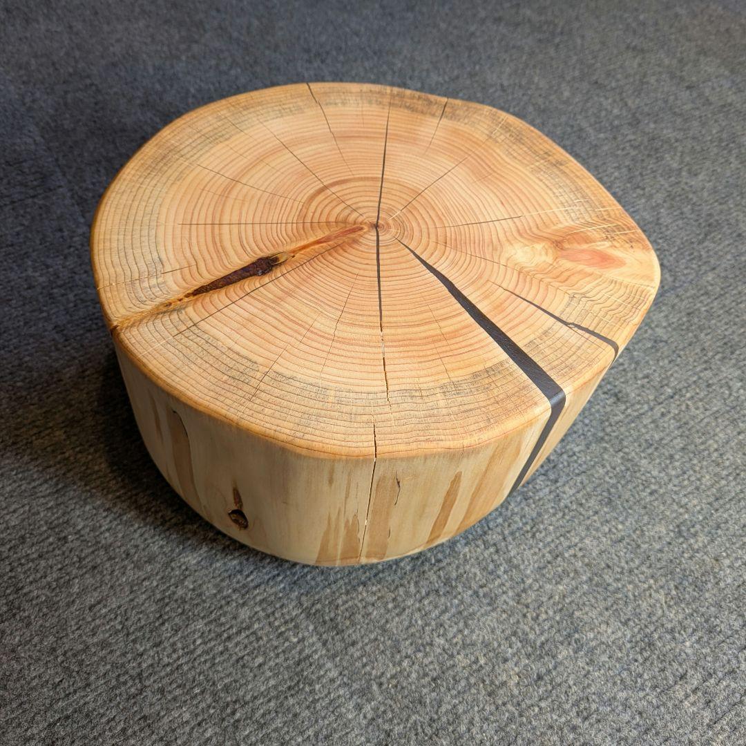 檜　丸太　輪切り　高さ約15㎝