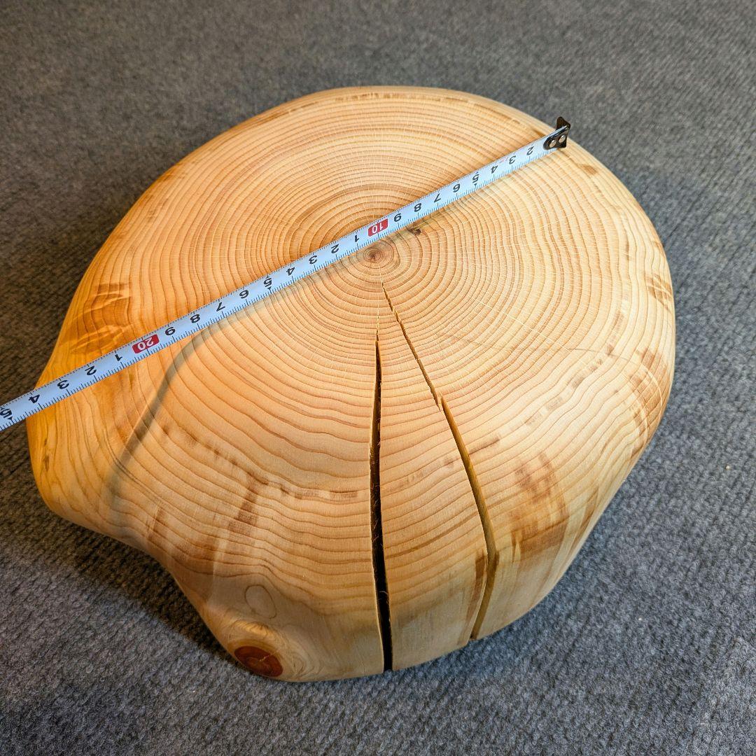 檜　丸太　輪切り　高さ約15㎝