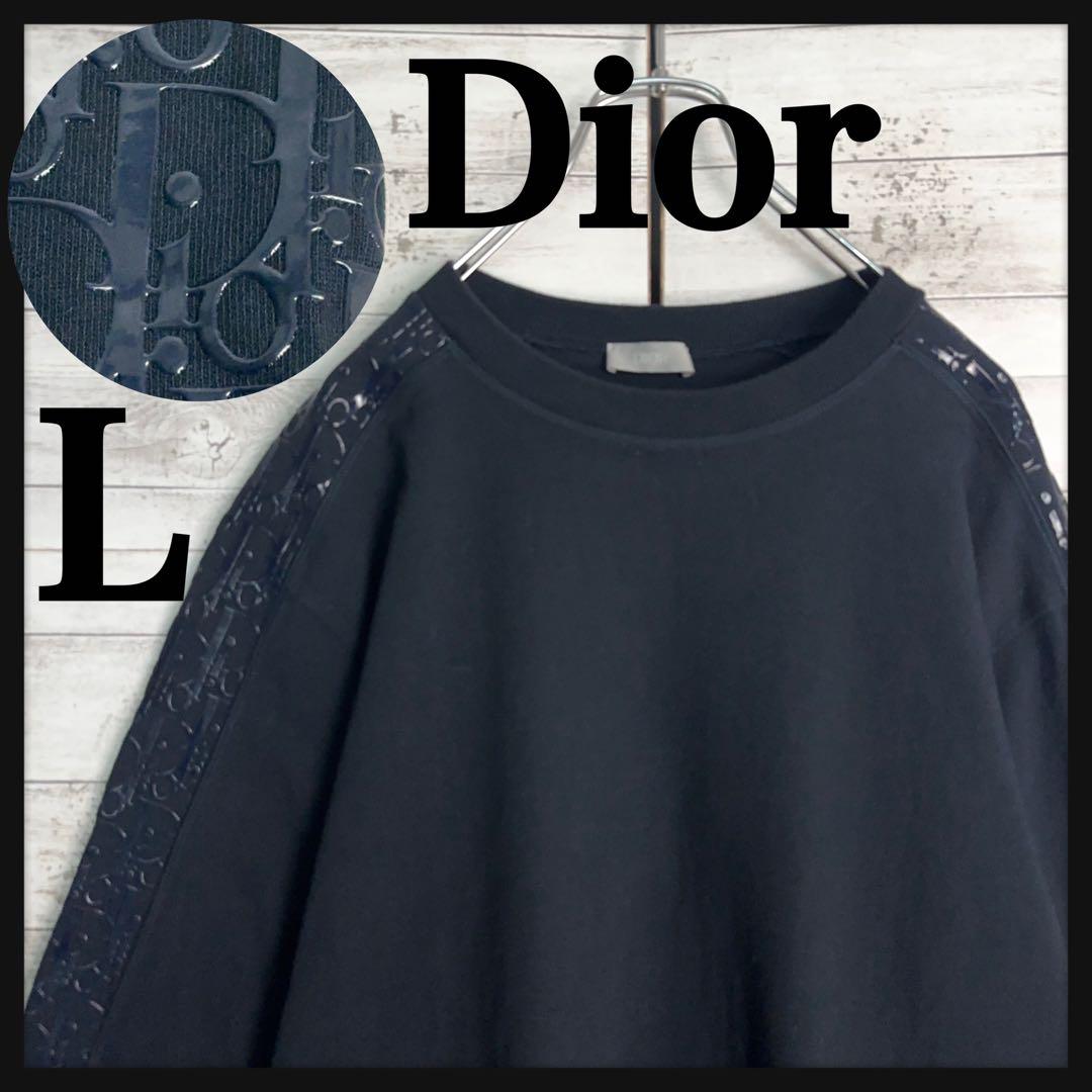 12029【美品・Lサイズ】ディオール　袖オブリーク柄ロングtシャツ　即完売