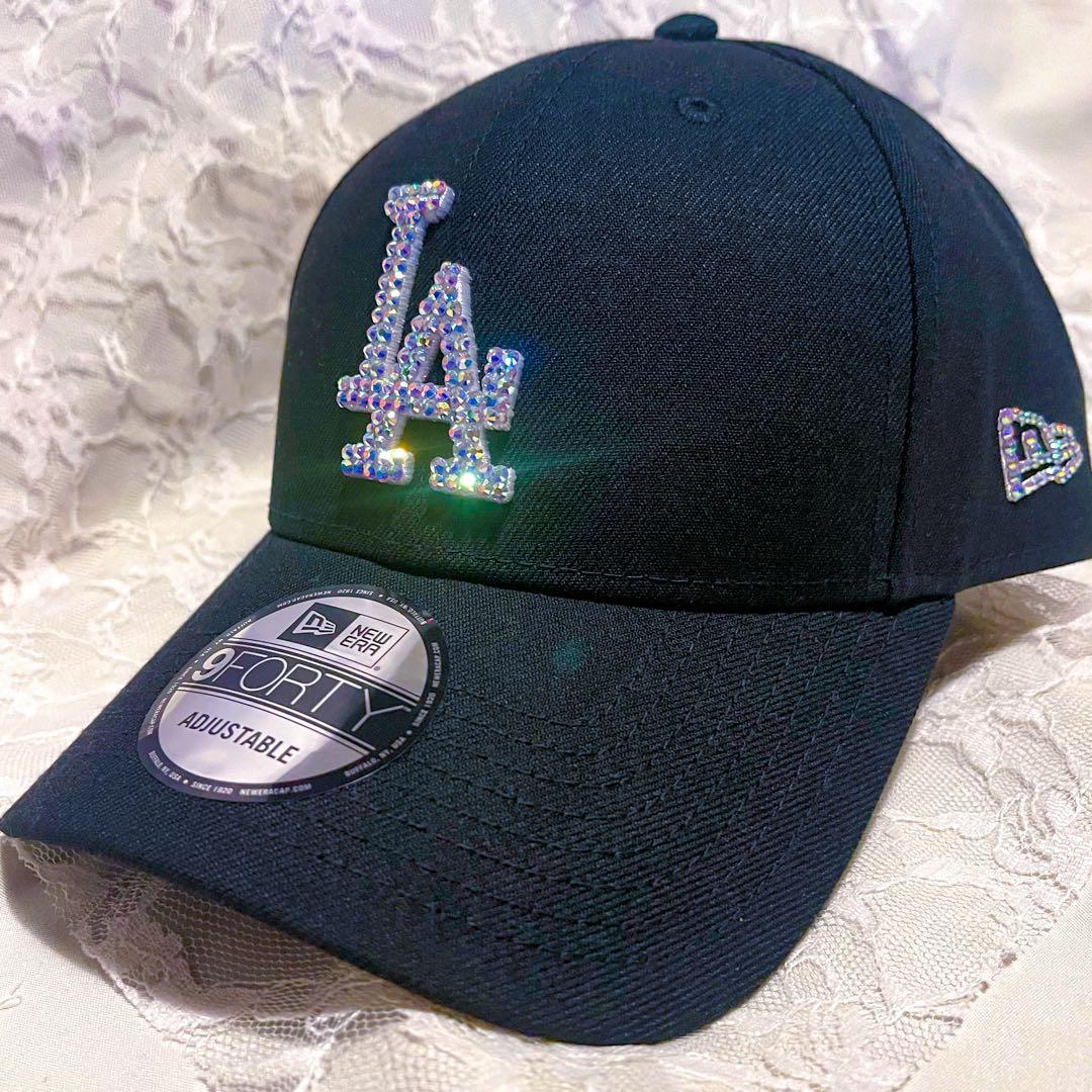 ニューエラ キャップ ラインストーン キラキラ9FORTY オーロラ ブラック