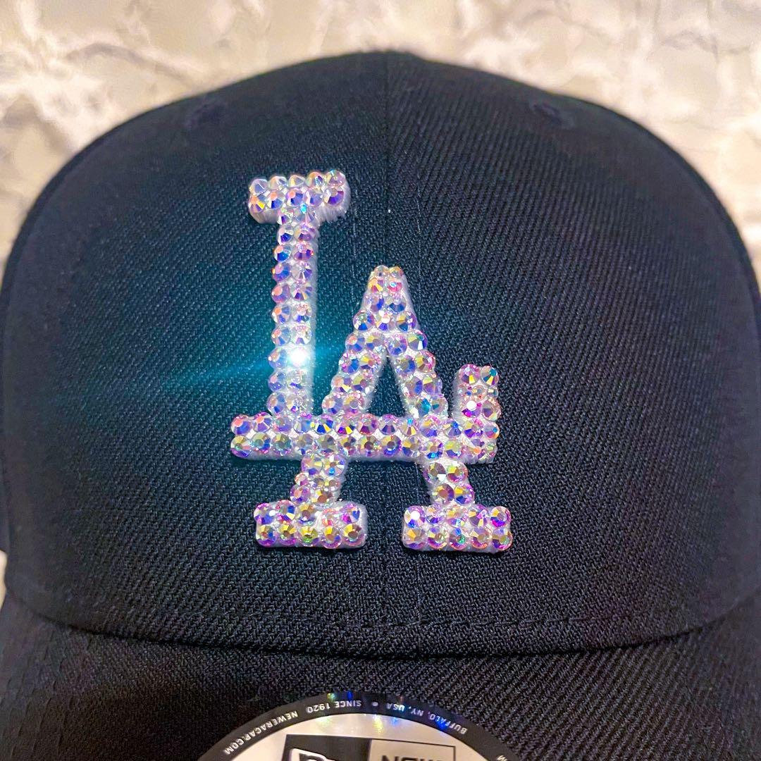 ニューエラ キャップ ラインストーン キラキラ9FORTY オーロラ ブラック