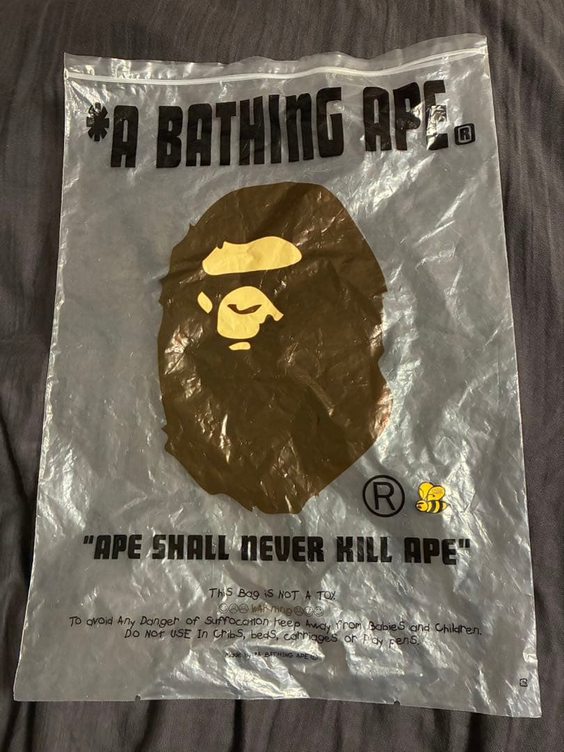 青山限定 A BATHING APE　レザー シャークパーカー M エイプ