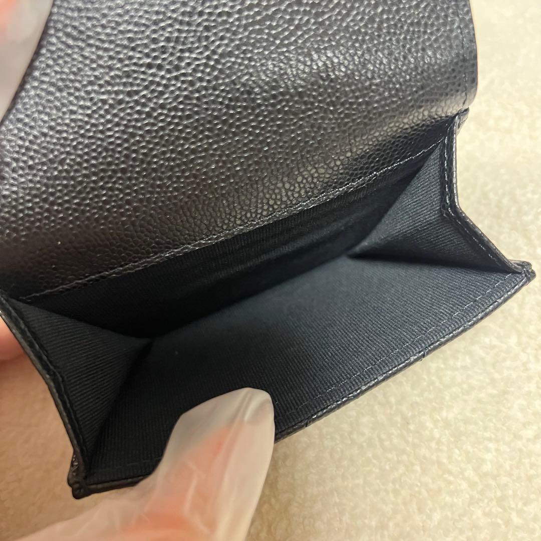 『美品』シャネルCHANEL財布三つ折り財布ミニウォレットマトラッセコンパクト