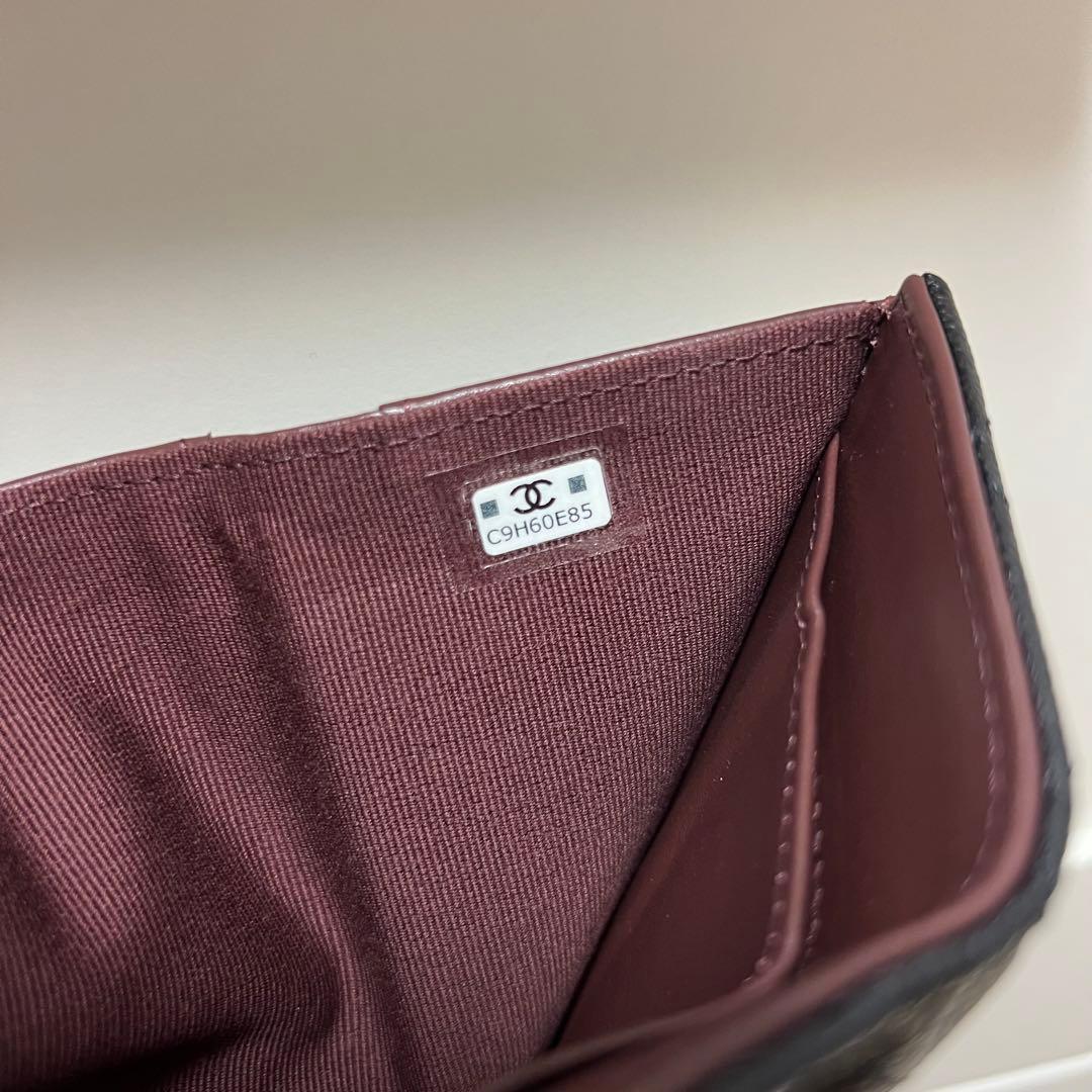 『美品』シャネルCHANEL財布三つ折り財布ミニウォレットマトラッセコンパクト
