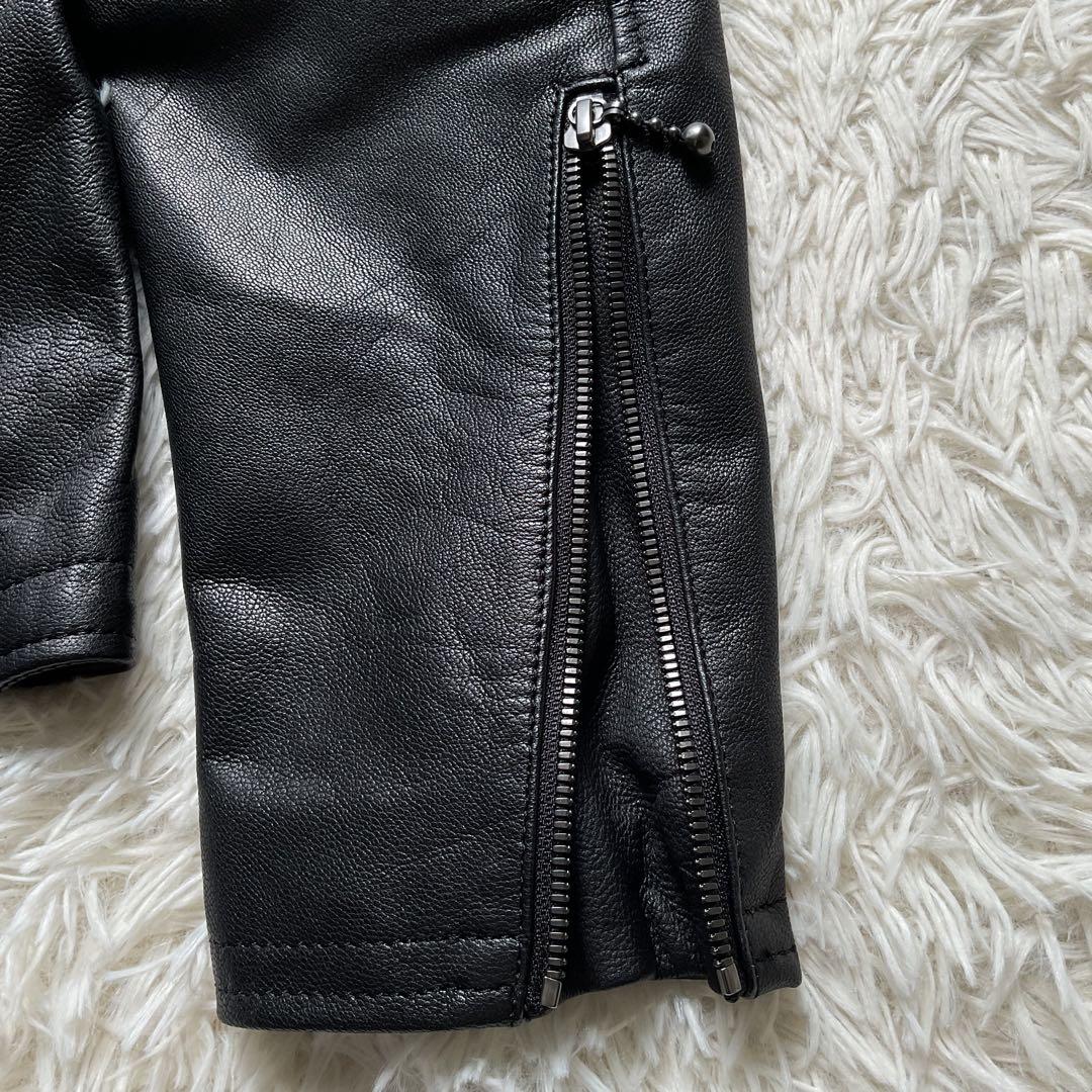 未使用級✨カドヤ×カワサキ　レザージャケット　セミダブル　ライダース　ヤギ皮　L