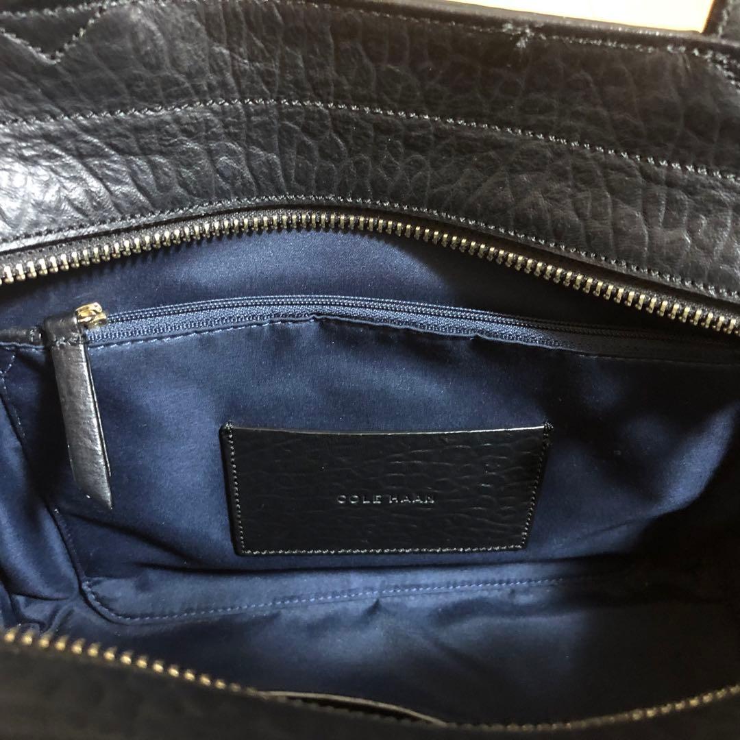 【 コールハーン 】ハンドバッグ ショルダーバッグ レザー 本革 型押し 黒