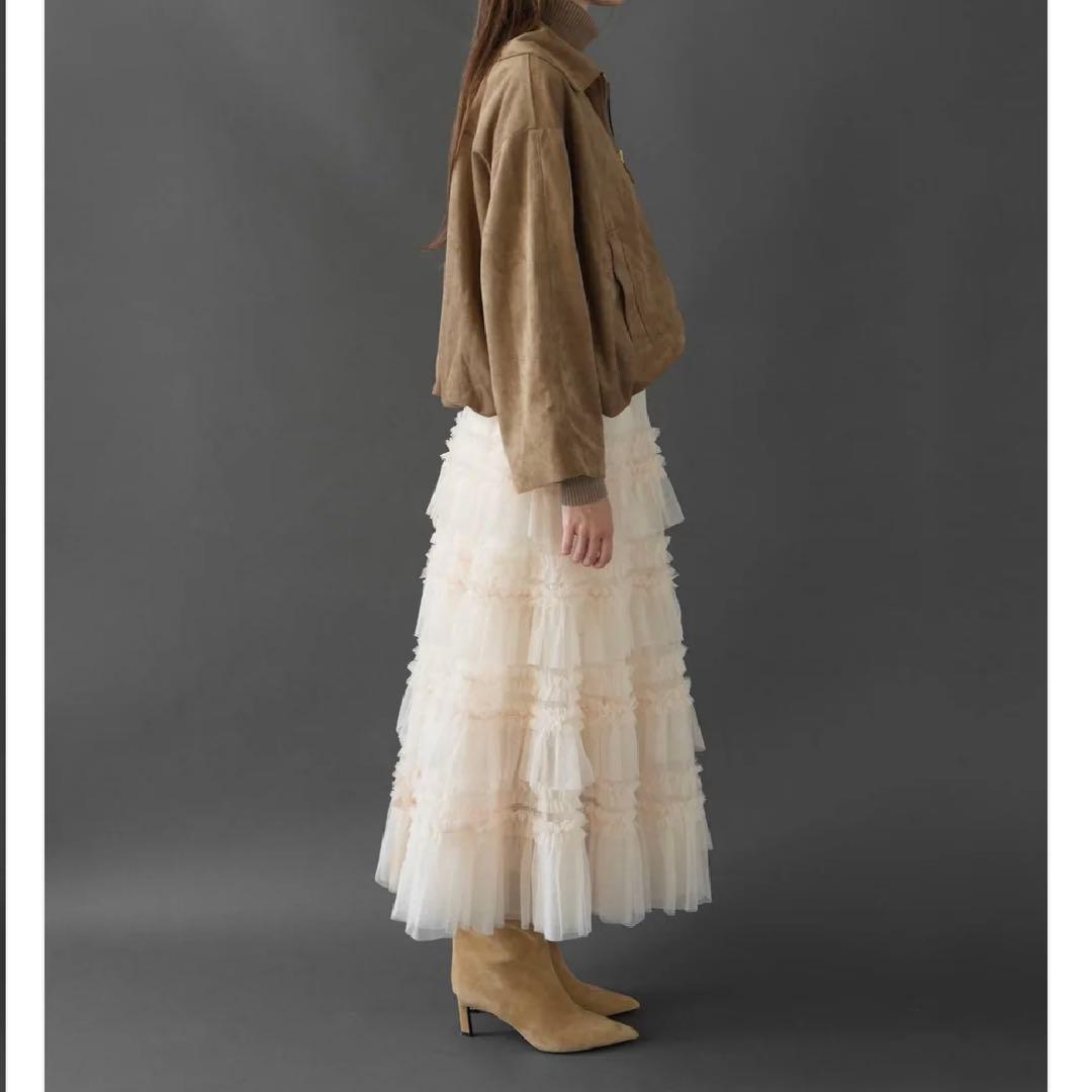 ran　acka tulle long skirt チュールスカート