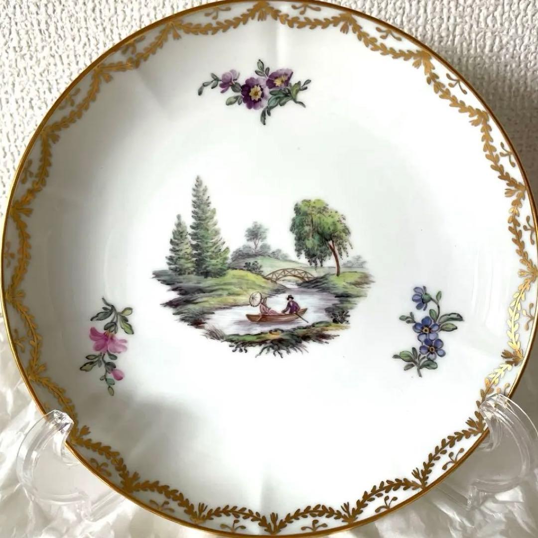 ＊Juriane Marie＊精緻画・金縁・Ｗ窯印・１５cm・ Cop